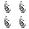 Service Caster 4 Inch Semi Steel Wheel Swivel 3/8 Inch Threaded Stem Caster Set SCC-TS20S414-SSS-381615-4 - alternate 4